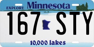 MN license plate 167STY