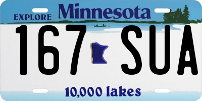 MN license plate 167SUA