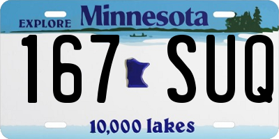 MN license plate 167SUQ