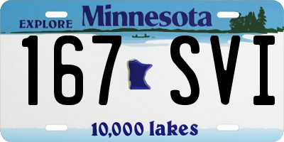 MN license plate 167SVI