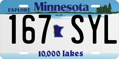 MN license plate 167SYL