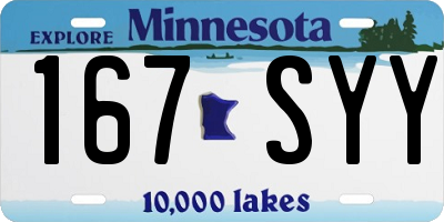 MN license plate 167SYY