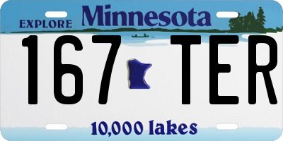 MN license plate 167TER