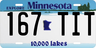 MN license plate 167TIT