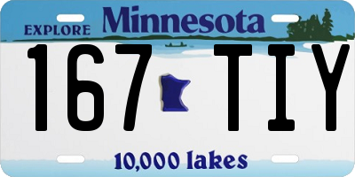 MN license plate 167TIY
