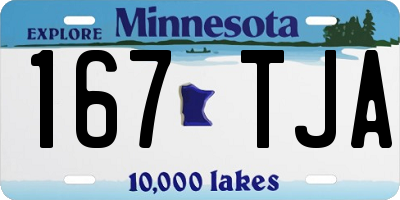 MN license plate 167TJA