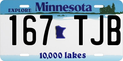 MN license plate 167TJB