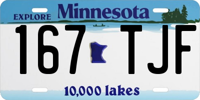 MN license plate 167TJF
