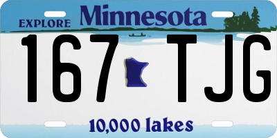 MN license plate 167TJG