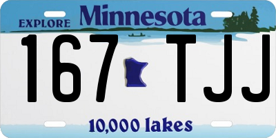 MN license plate 167TJJ