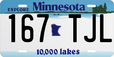 MN license plate 167TJL