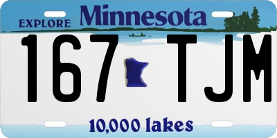 MN license plate 167TJM