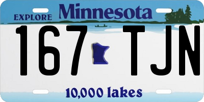 MN license plate 167TJN