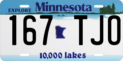 MN license plate 167TJO
