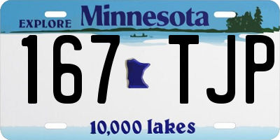 MN license plate 167TJP