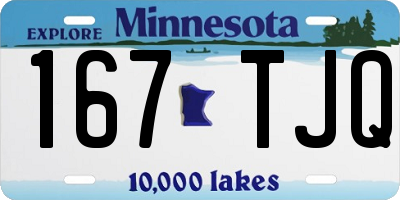 MN license plate 167TJQ