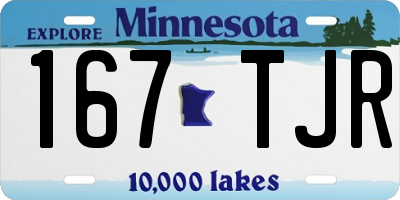 MN license plate 167TJR