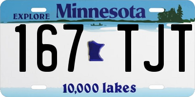 MN license plate 167TJT