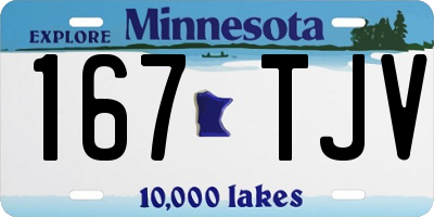 MN license plate 167TJV