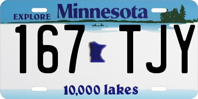 MN license plate 167TJY