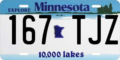 MN license plate 167TJZ