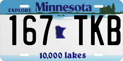 MN license plate 167TKB