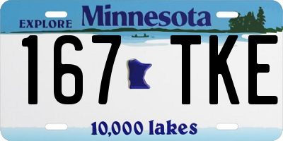 MN license plate 167TKE