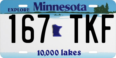 MN license plate 167TKF
