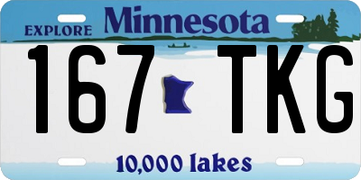 MN license plate 167TKG