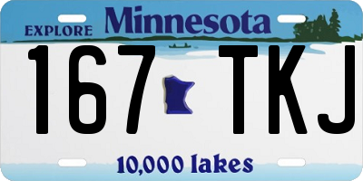 MN license plate 167TKJ