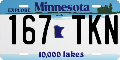 MN license plate 167TKN