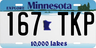 MN license plate 167TKP