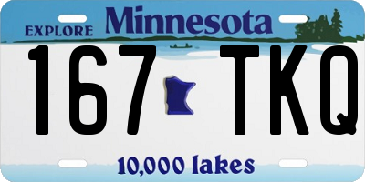 MN license plate 167TKQ