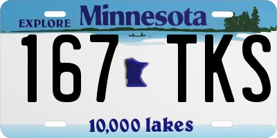 MN license plate 167TKS