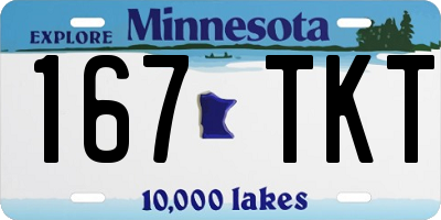 MN license plate 167TKT