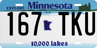 MN license plate 167TKU