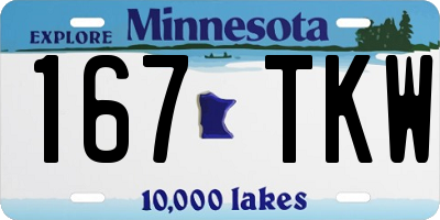 MN license plate 167TKW