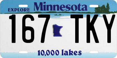 MN license plate 167TKY