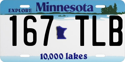 MN license plate 167TLB