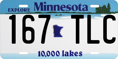 MN license plate 167TLC