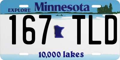 MN license plate 167TLD