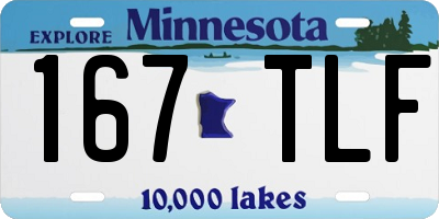 MN license plate 167TLF