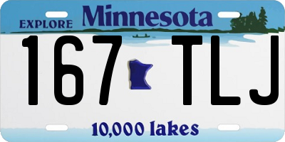 MN license plate 167TLJ