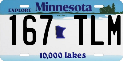 MN license plate 167TLM
