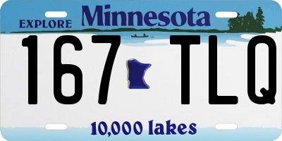 MN license plate 167TLQ
