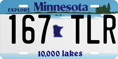 MN license plate 167TLR