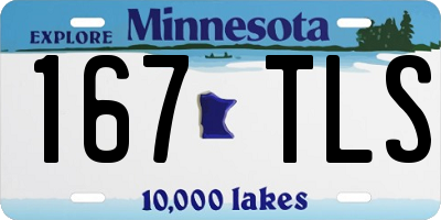 MN license plate 167TLS