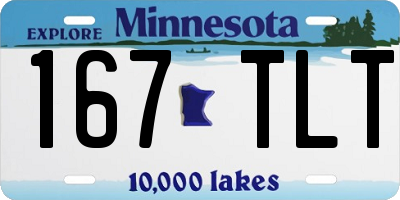 MN license plate 167TLT