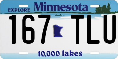 MN license plate 167TLU