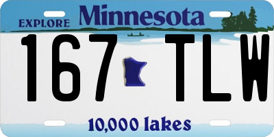 MN license plate 167TLW
